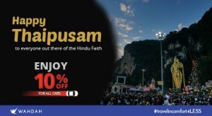 Celebrate Thaipusam with 10% discount!