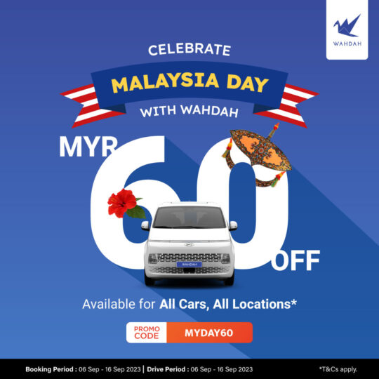 Malaysia Day Special Promo: Get RM60 OFF with WAHDAH!